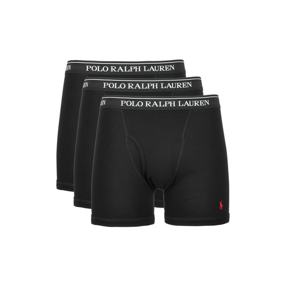 Polo Ralph Lauren Men's Moisture Wicking 3-Pack Boxer Briefs (XLarge, Black)