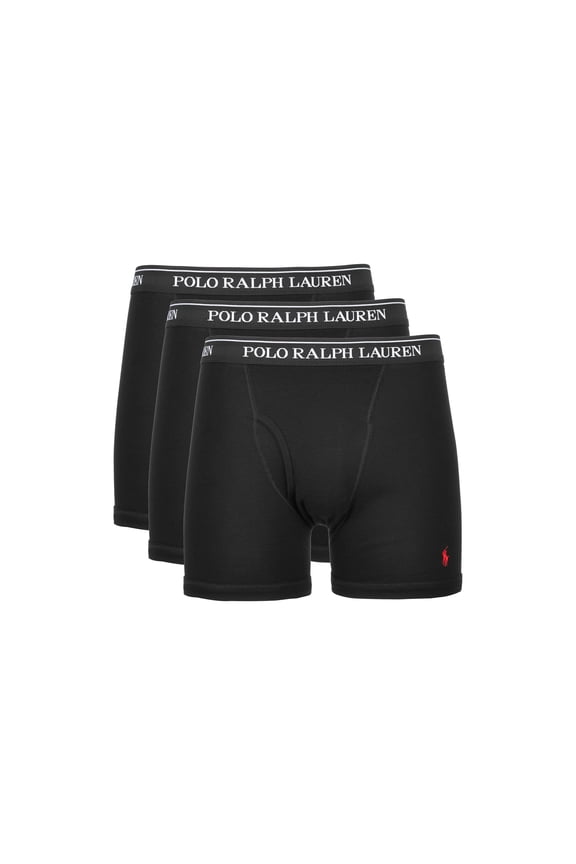 Polo Ralph Lauren Men's Moisture Wicking 3-Pack Boxer Briefs (XLarge, Black)