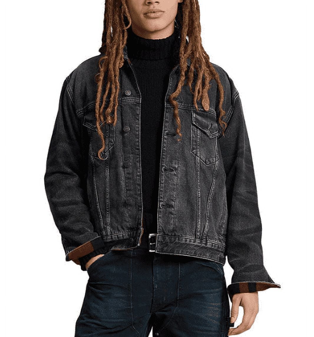 Ralph lauren black jean jacket sales
