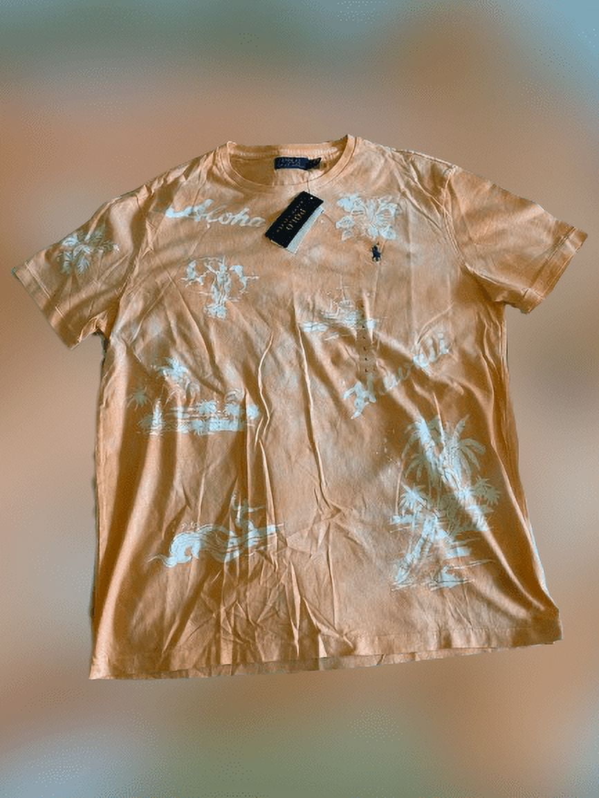 Polo Ralph Lauren Men's ORANGE MULTI Palm Island Hawaiian Polo Ralph Lauren Men's ORANGE MULTI Palm Island Hawaiian