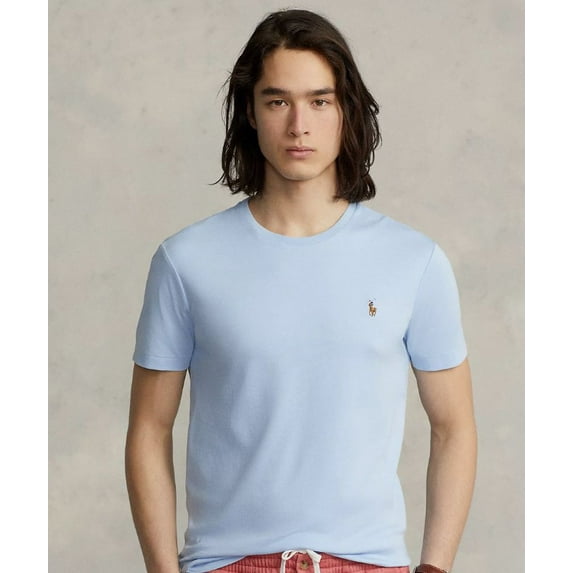 Polo Ralph Lauren Men's Pima Cotton T-Shirt in Office Blue-Size 2XL