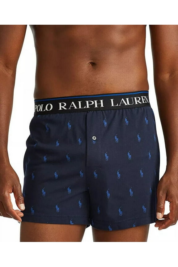 Men's Pony Logo Boxers in Cruise Navy Aopp-Size Large