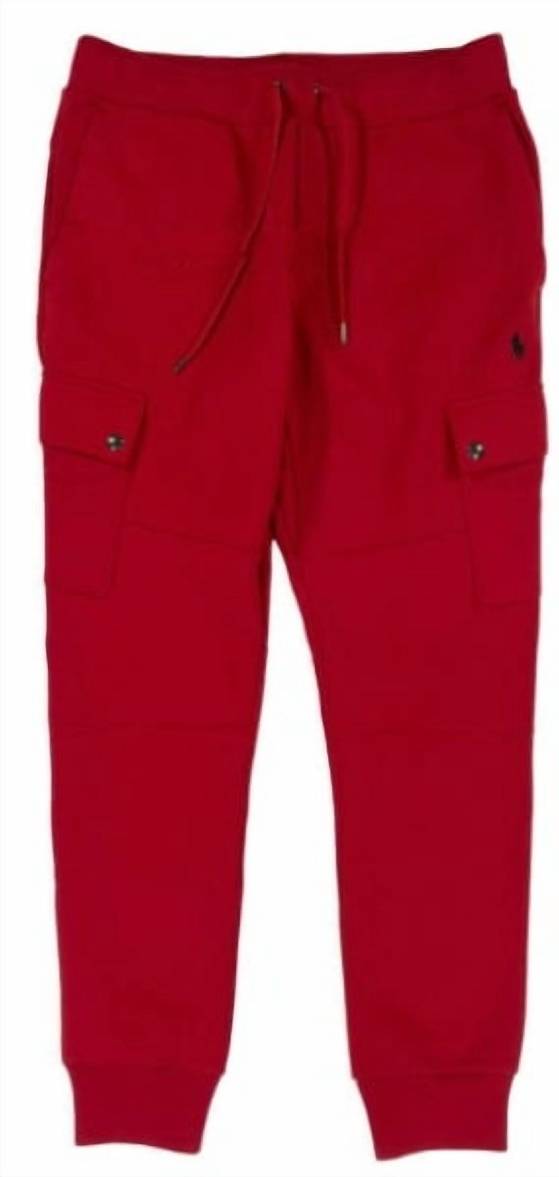 Polo Ralph Lauren Men's Red Big &Tall Double Knit Fleece Track