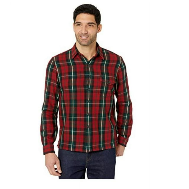 Polo Ralph Lauren Men's Red Classic Fit Plaid Twill Shirt, Large