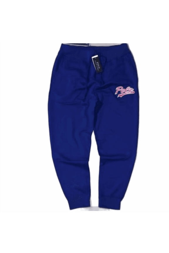 Men's Royal Embroidered Logo Fleece Jogger Sweat Pants, 4XLT