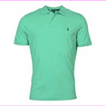 thumbnail image 1 of Polo Ralph Lauren Men's Slim-Fit Solid Mesh Polo Shirt (Green, XXL), 1 of 1