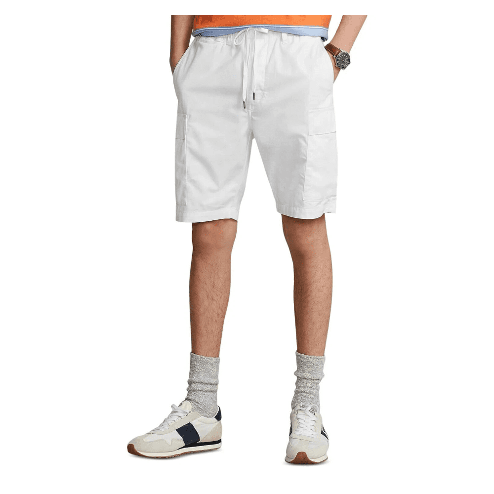 Polo Ralph Lauren Men's, Slim Fit Stretch 8.5 Cargo Short, White, 40
