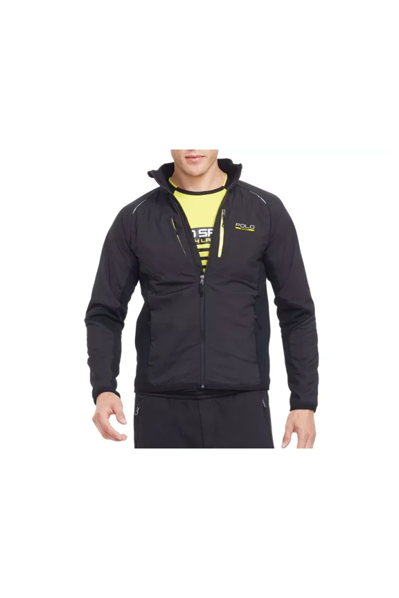 Men's Sport Hybrid Tech Jacket Size Large Black