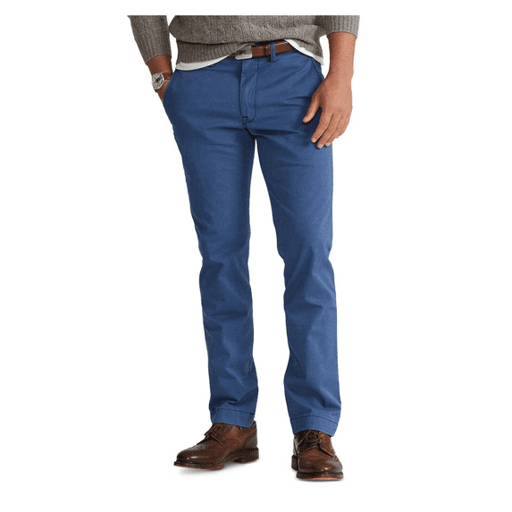 Polo Ralph Lauren Men's Straight-Fit Bedford Stretch Chino Pants, Blue, 30X30