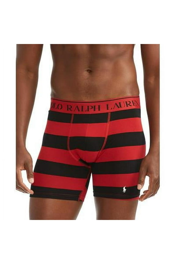 Men's Stretch Jersey Striped Boxer Briefs - Black Stripe