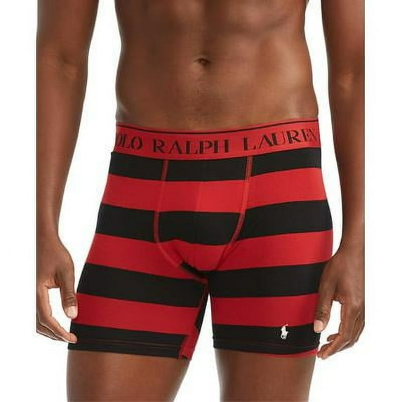 Polo Ralph Lauren Men's Stretch Jersey Striped Boxer Briefs - Black Stripe