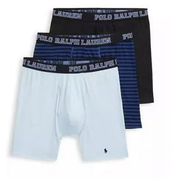 Polo Ralph Lauren Men's Stretch Mesh Classic Fit Boxer Briefs 3 Pack, Multi XL