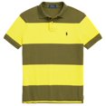 thumbnail image 1 of Polo Ralph Lauren Men's Striped Classic Fit Polo Shirt (Large, Yellow/Green), 1 of 1