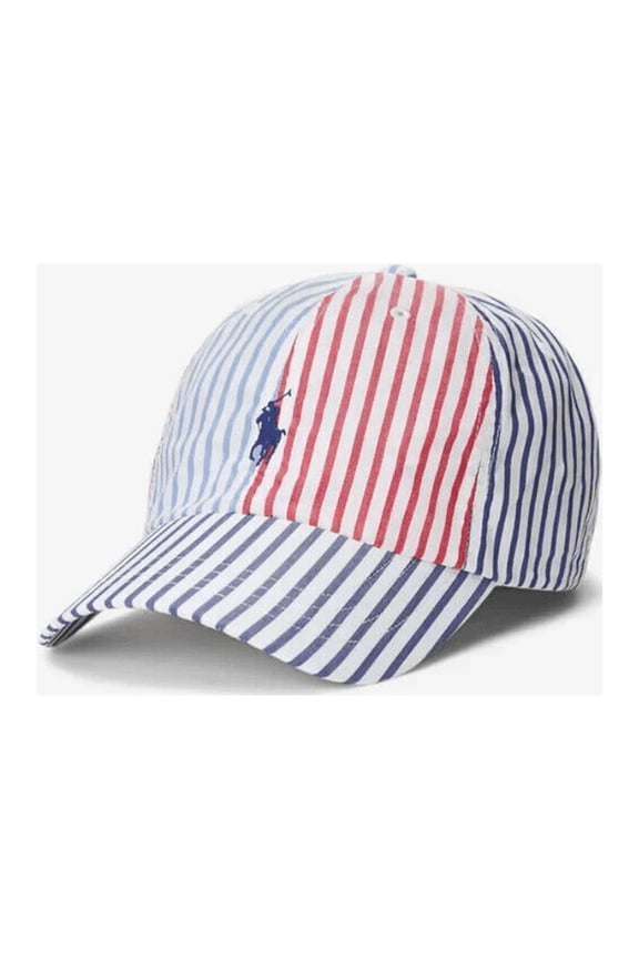 Men's Striped Color-Blocked Ball Cap OS