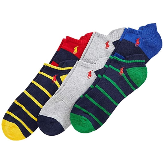 Polo Ralph Lauren Men's Striped Low-Cut Sock 6-Pack Size 10-13