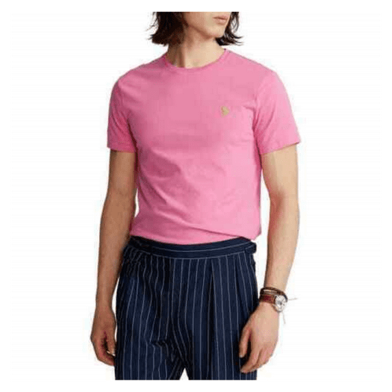 Polo Ralph Lauren Men's T-Shirt Classic-Fit Crewneck Tee, Pink, L