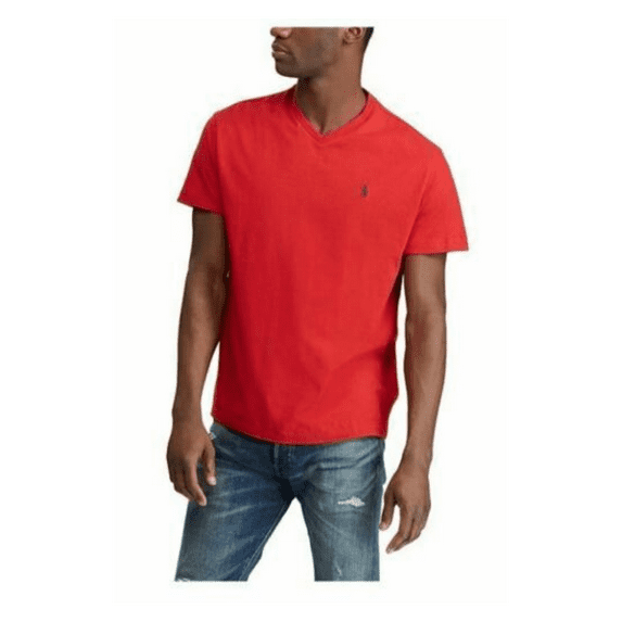Polo Ralph Lauren Men's T-Shirt Classic Fit V-Neck Tee, Red, S