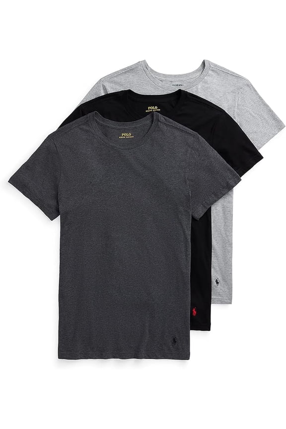Men's T-Shirt Pack, 3-Pack, Cotton Men's Clothing Crewneck Undershirt, Slim Fit Short-Sleeve Tees
