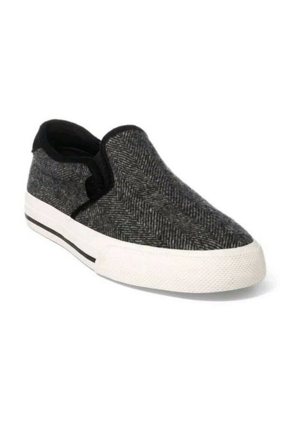 Men's Vaughn Slip On II Sneaker CASUAL SHOES- Herringbone BLK/CREAM SZ 13 D