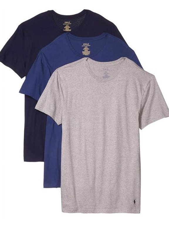 Men's multi Undershirt w/ Wicking 3-Pack Crews, Medium