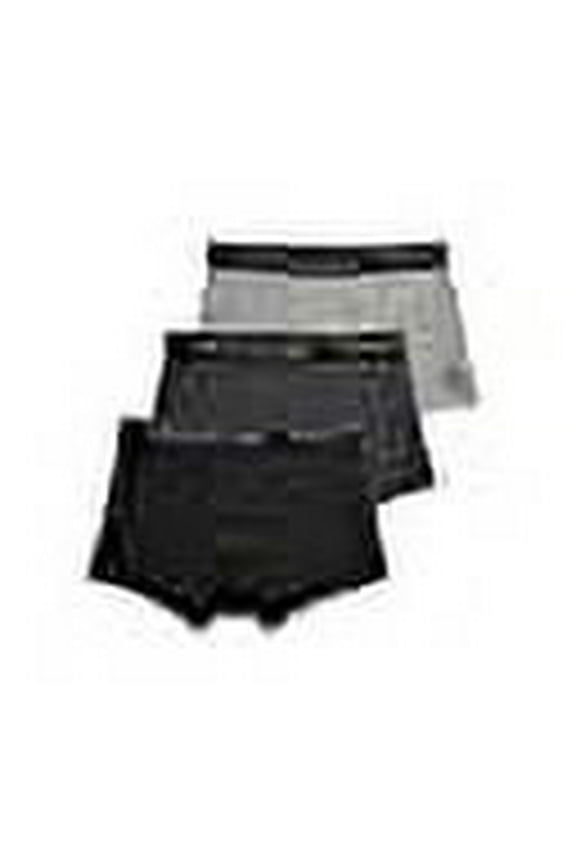 Mens 3-Pack Classic Fit Cotton Boxer Briefs (Small, Blk/Grays)