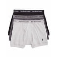 thumbnail image 1 of Polo Ralph Lauren Mens 3-Pack Classic Fit Cotton Boxer Briefs (XL, Black/Grays), 1 of 4