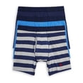 thumbnail image 1 of Polo Ralph Lauren Mens 3-Pack Stretch Classic Fit Boxer Briefs (Small, Blues), 1 of 2