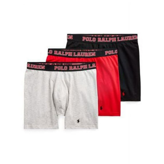 Polo Ralph Lauren Mens 4-D Flex Breathable Mesh Boxer Brief 3-Pack Style-RMBBP3