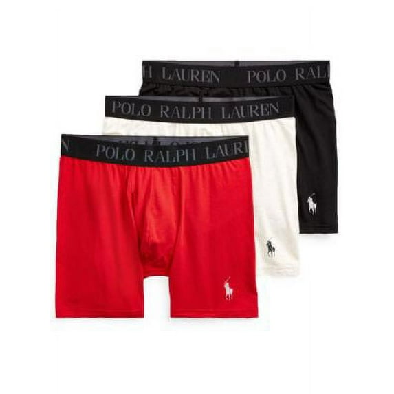 Polo Ralph Lauren Mens 4D-Flex Stretch Cotton Boxer Brief 3-Pack Style-LABBP3
