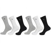 Polo Ralph Lauren Mens 6-Pack Crew Sock Grey Assorted