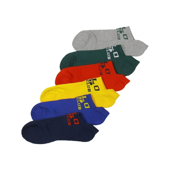 Polo Ralph Lauren Mens 6 Pack Low Cut No Show Socks