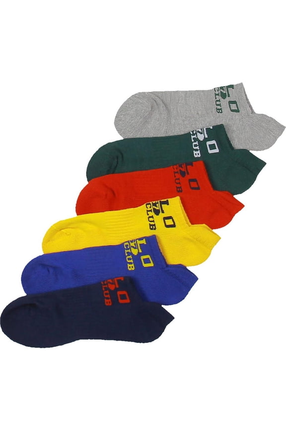 Mens 6 Pack Low Cut No Show Socks