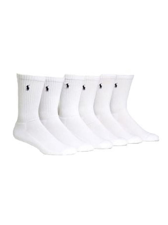 Mens 6PK Embroidered Crew Socks
