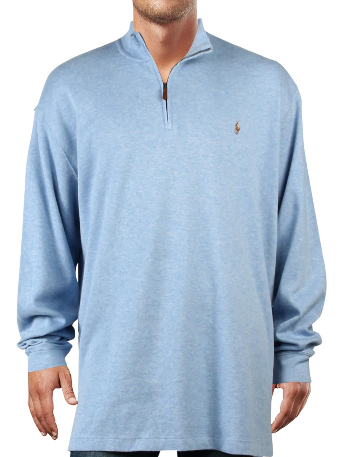 Polo Ralph Lauren Mens Big & Tall Cotton 1/4 Zip Pullover Polo Ralph Lauren Mens Big & Tall Cotton 1/4 Zip Pullover