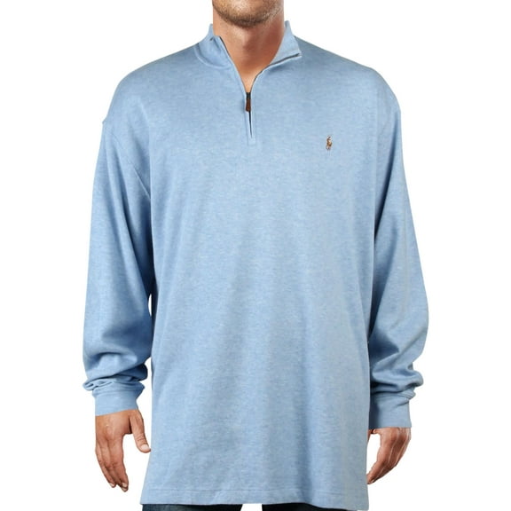 Polo Ralph Lauren Mens Big & Tall Cotton 1/4 Zip Pullover Sweater