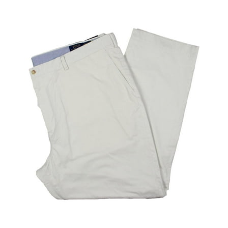 POLO RALPH LAUREN Men's Big & Tall Stretch Classic Fit Chino Pants White 48BX32