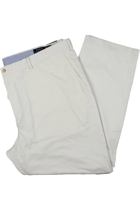 Men's Big & Tall Stretch Classic Fit Chino Pants White 48BX32