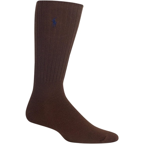 Polo Ralph Lauren Mens Classic Crew Sock One Size Dark Brown