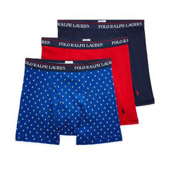 Polo Ralph Lauren Mens Classic Fit Cotton Boxer Brief 3-Pack Style-RCBBP3