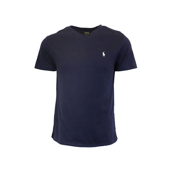 Polo Ralph Lauren Mens Classic Fit V-neck T-shirt (X-Large, Ink)