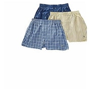 Polo Ralph Lauren Mens Classic Fit Woven Cotton Boxers 3-Pack Style-RCWBP3