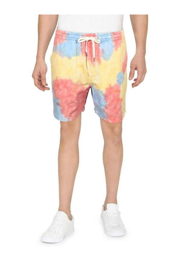 Mens Cotton Tie-Dye Casual Shorts