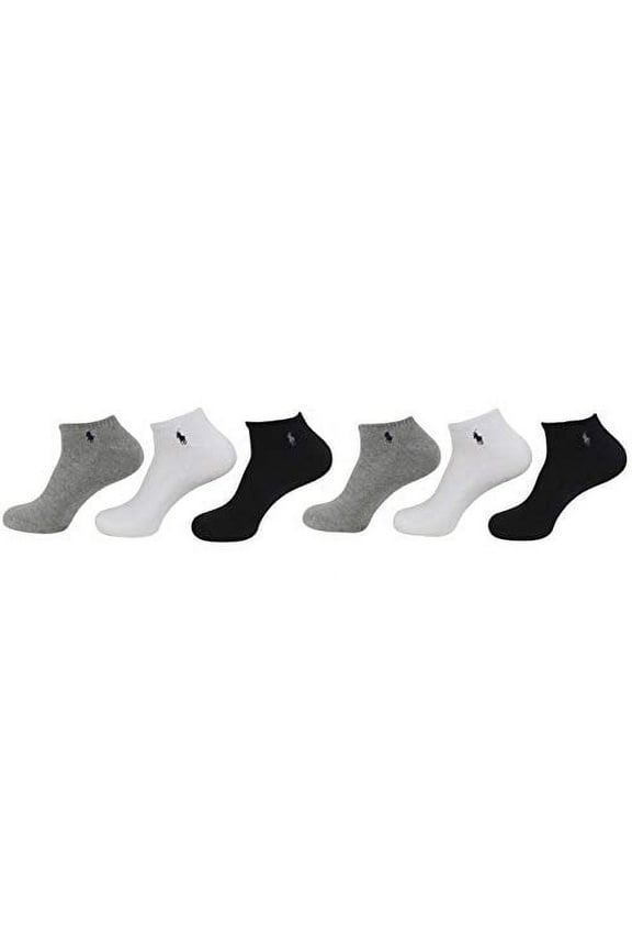 Mens Cushion Sports Low Cut Ankle Socks Grey Heather (6 Pack)