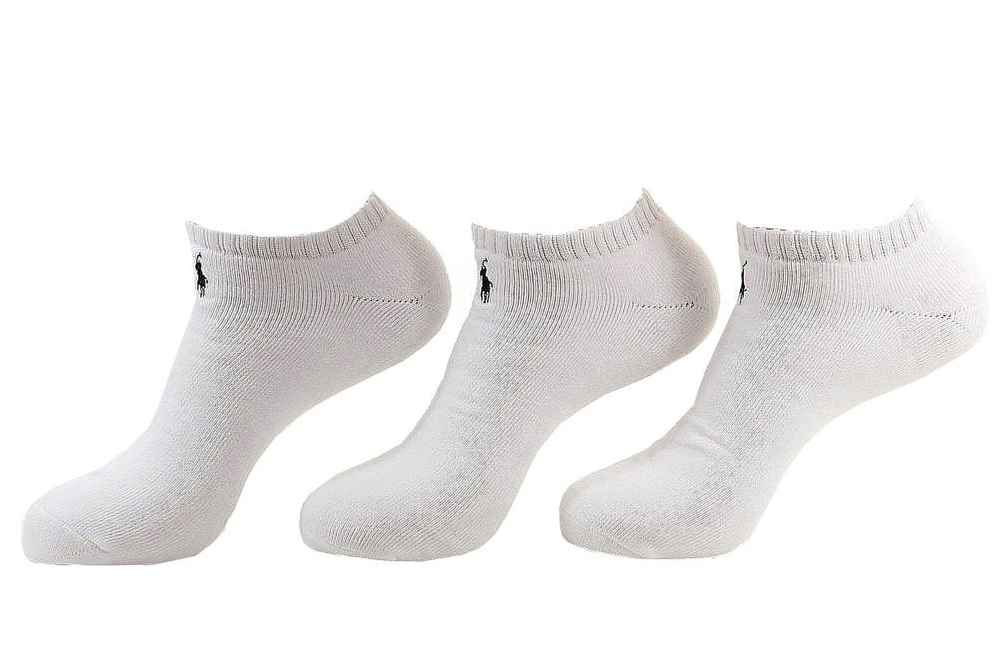Polo Ralph Lauren Mens Cushioned Athletic Socks, 3Pack White