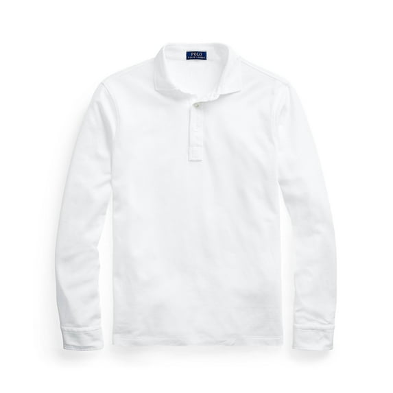 Polo Ralph Lauren Mens Custom Slim Fit Stretch Mesh Polo Shirt (XLarge, White)