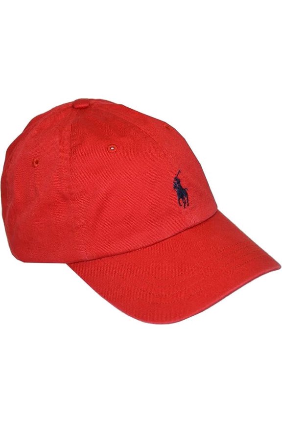 Unisex Pony Logo Hat Cap-Red
