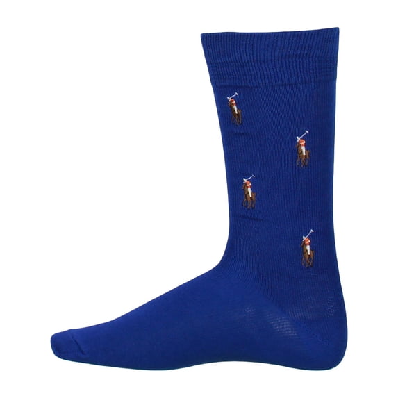 Polo Ralph Lauren Mens Embroidered Mid-Weight Trouser Socks Blue 10-13