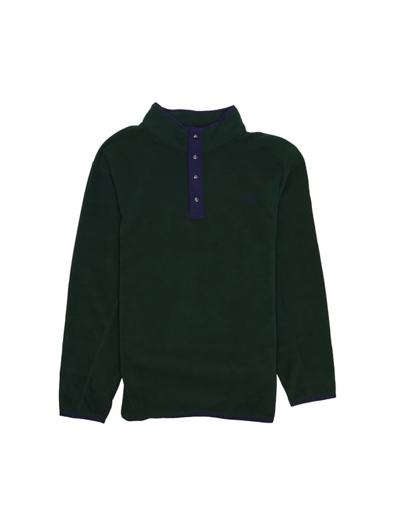 Polo Ralph Lauren Mens Half-Snap Fleece Jacket (4Large Tall, 4LT, Green)