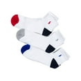 thumbnail image 1 of Polo Ralph Lauren Mens Heel Toe Arch Support Quarter Crew Socks White Assorted, 1 of 3