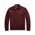 thumbnail image 1 of Polo Ralph Lauren Mens Jersey BIGandTALL Quarter-Zip Pullover Dark RED HTR 2XLT, 1 of 2